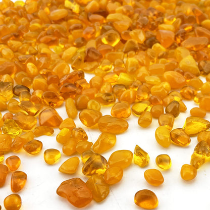 CYS EXCEL Aquarium Fish Tank Gravel (3 LBS) Orange Glass Vase Filler for Fountain Succulent Plant Decorative Rock Pebble Stone Irregular Smooth Sea Glass