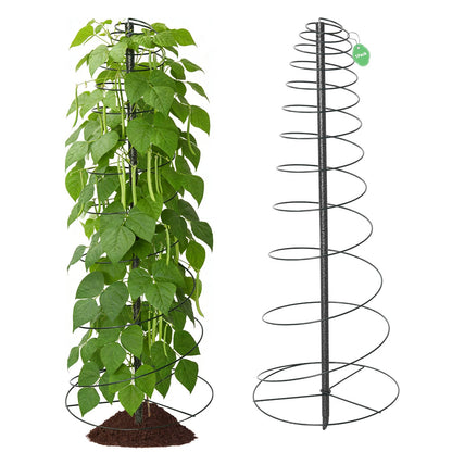 Trellis for Climbing Plants, 75” Metal Spiral Frame Pea Trellis with Center Pole, Adjustable Vine Plant Tower Supports for Outdoor Beans,Cucumbers,Vegetable,Flowers,Pots,Garden Raised Bed,12” Dia