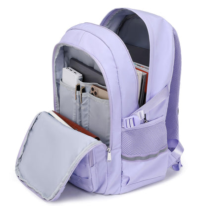 abshoo School Backpack for Girls Bookbag with Lunch Bag Teen Girls School Bag Travel Daypack (Purple)