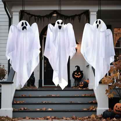 JOYIN 3 PCS Halloween Party Decorations 27.5" Hanging Ghosts, Cute Flying Ghosts for Front Yard Patio Lawn Garden Party Décor and Holiday Decorations