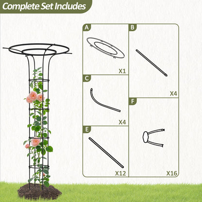 Trellume Trellis for Climbing Plants Outdoor - 69"(H), Expandable and Rust-Proof Metal Plant Support, Easy Installation, Garden Trellis for Potted Roses, Vines, Jasmine(2 Pack)