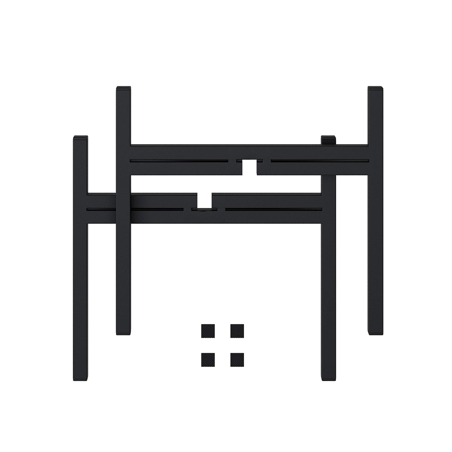 FaithLand Mid Century Plant Stand Indoor Outdoor (EXCLUDING 8" Plant Pot), Metal Planter Stand, Potted Plant Holder, Black, Hold Up to 8 Inch Planter - Upgraded Design