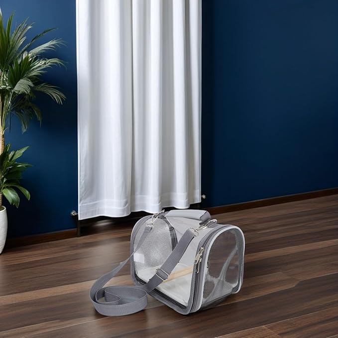 Portable Small Bird Travel Carrier Bag with Perch Lightweight Transport Cage for Parakeets Small Birds Outdoor Use
