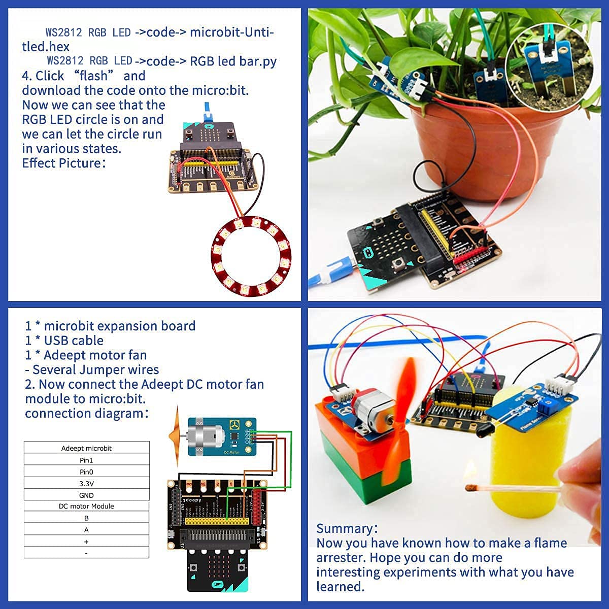 Adeept Sensor Starter Kit for BBC Micro:bit (V2 Included) | Programmable Starter Kit for Micro:bit with 35 Projects PDF Tutorial Book