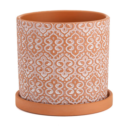 Frcctre 2 Pack Terracotta Pots for Plants, 5 Inch Succulent Planter Pot with Drainage Hole and Saucer, Clay Pottery Pots for Indoor Plants, Cactus, Succulent, Herbs