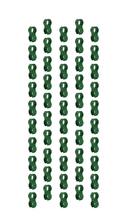 50X Plant Trellis Cane Connector, Climbing Rattan Stent Accessories Plant Connector Stake Clip for Garden Orchard Tomato Cage 11mm (7/16 inch)
