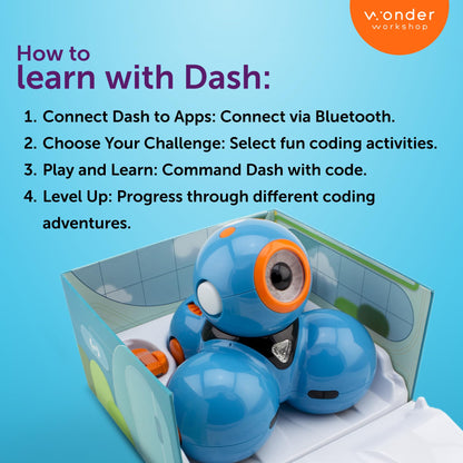 Wonder Workshop Dash Robot - Coding Robots for Kids 6+ - Voice Activated STEM Robot Toys - Interactive, Educational & Programmable