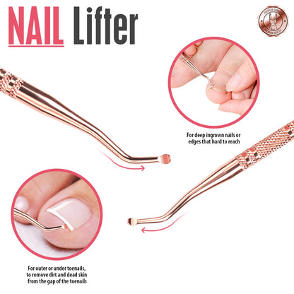 FANDAMEI Ingrown Toenail Removal Kit, Pedicure Tools, Nail Care Kit, Cuticle Trimmer, Nail Cuticle Nippers, Cuticle Kit Stainless Steel, Cuticle Clippers, Cuticle Pushers, Manicure Kit, Pedicure Kit