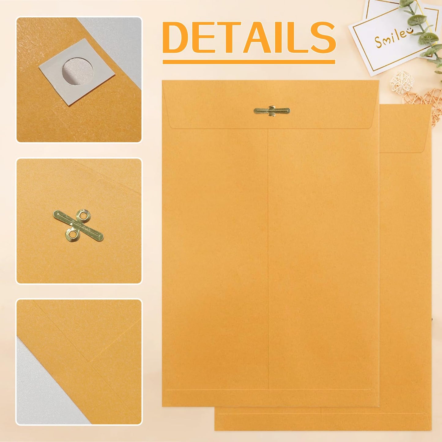 Bazyrock 30 Pcs 5 x 7.5Inch Manilla Envelopes,Kraft Envelopes with Clasp Closure and Gummed Seal for Office Document School Business Home
