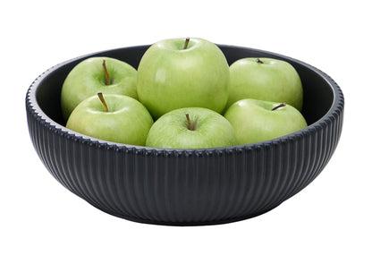 Aotea Crafts - Concrete Black Fruit Bowl for Kitchen Counter - Decorative Modern Industrial, Minimalist Fruit & Centerpiece Bowl - Sealed & Durable - Handcrafted -10 inch