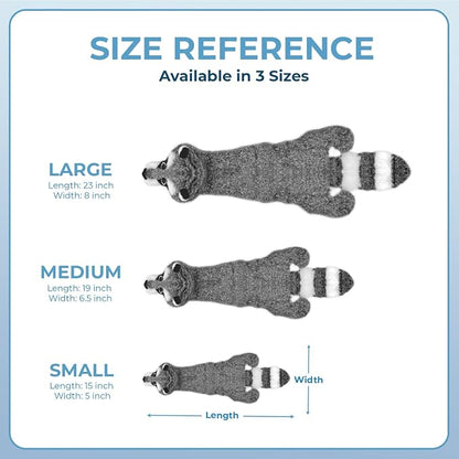 Best Pet Supplies Squeaky Dog Toys with Soft Durable Fabric for Small, Medium and Large Pets Interactive Toy for Indoor Play, Supports Active Biting and Play - Raccoon, Medium