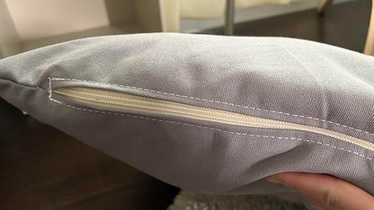 Natural Cotton Canvas Dog Bed – Raw Cotton Filled Pet Cushion Insert, Breathable Eco-Friendly Dog Mattress, Durable Washable Cover with Zipper (Blue Gray, Large 48"x30"x5")