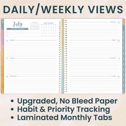 bloom daily planners 2026-2027 Planner (8.5” x 11") 13 Month Academic Year Organizer (July 2026 - July 2027) - Weekly & Monthly Agenda Book with Stickers & Tabs - Creating a Life I Love