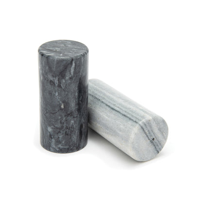 Fox Run White and Black Marble Salt and Pepper Shaker Set, Set of 2 Modern Salt and Pepper Shakers