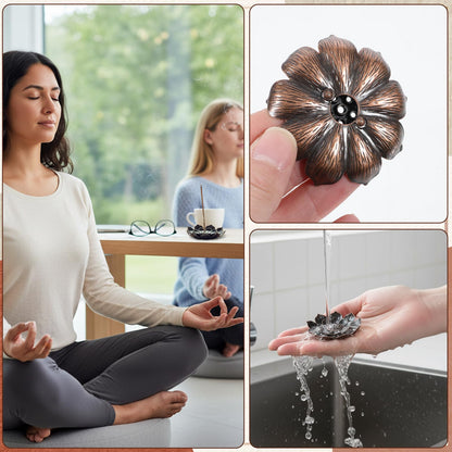 SHENLIU 30 Pieces Incense Holder Lotus Sticks, 2.13inch Incense Burner Cone Burner for Home Fragrance Yoga Sauna SPA Bedroom