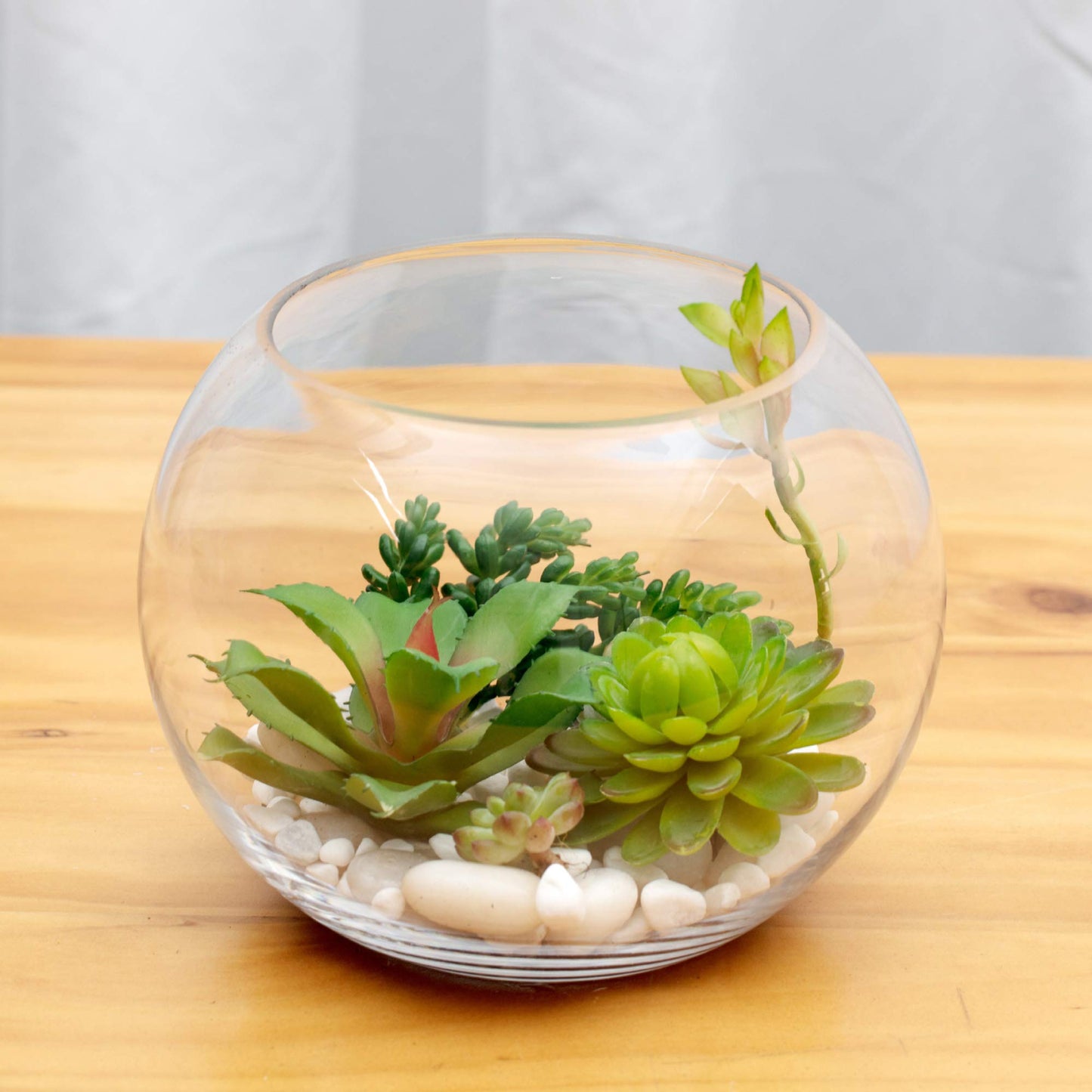 WGV Bowl Glass Vase, Diameter 10", Height 8", Open Width 6", (Multiple Sizes Choices) Clear Bubble Planter Terrarium Fish Bowl for Wedding Event Home Decor, 1 Piece (VBW0010)