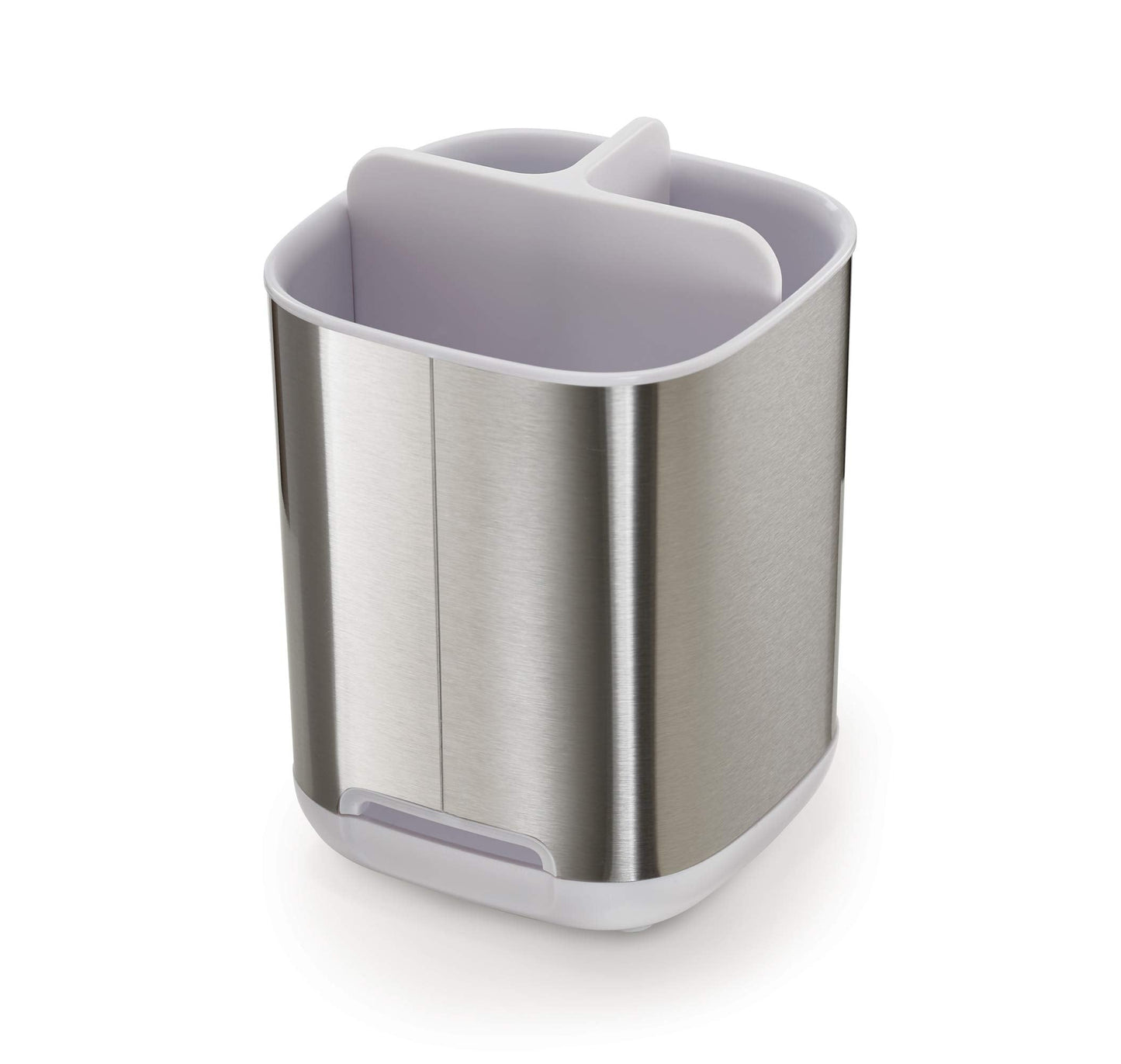 Joseph Joseph EasyStore Stainless-Steel Toothbrush Holder Bathroom Storage Countertop Organizer Caddy, Small