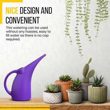 KP Kool Products Watering Can 1/2 Gallon - Small Watering Can for Indoor Plants - Outdoor Watering Can - Purple Plant Waterer - Plastic Watering Can for Garden - 1 Pack