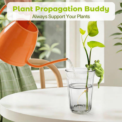 CIYSHO Plant Propagation Buddy, Frog Plant Propagation Holder Friend, Unique Plant Support for Indoor House Plants Stems Sprouts Cuttings Shoots, Plant Care Stuff Accessories, Lovers Garden Gift