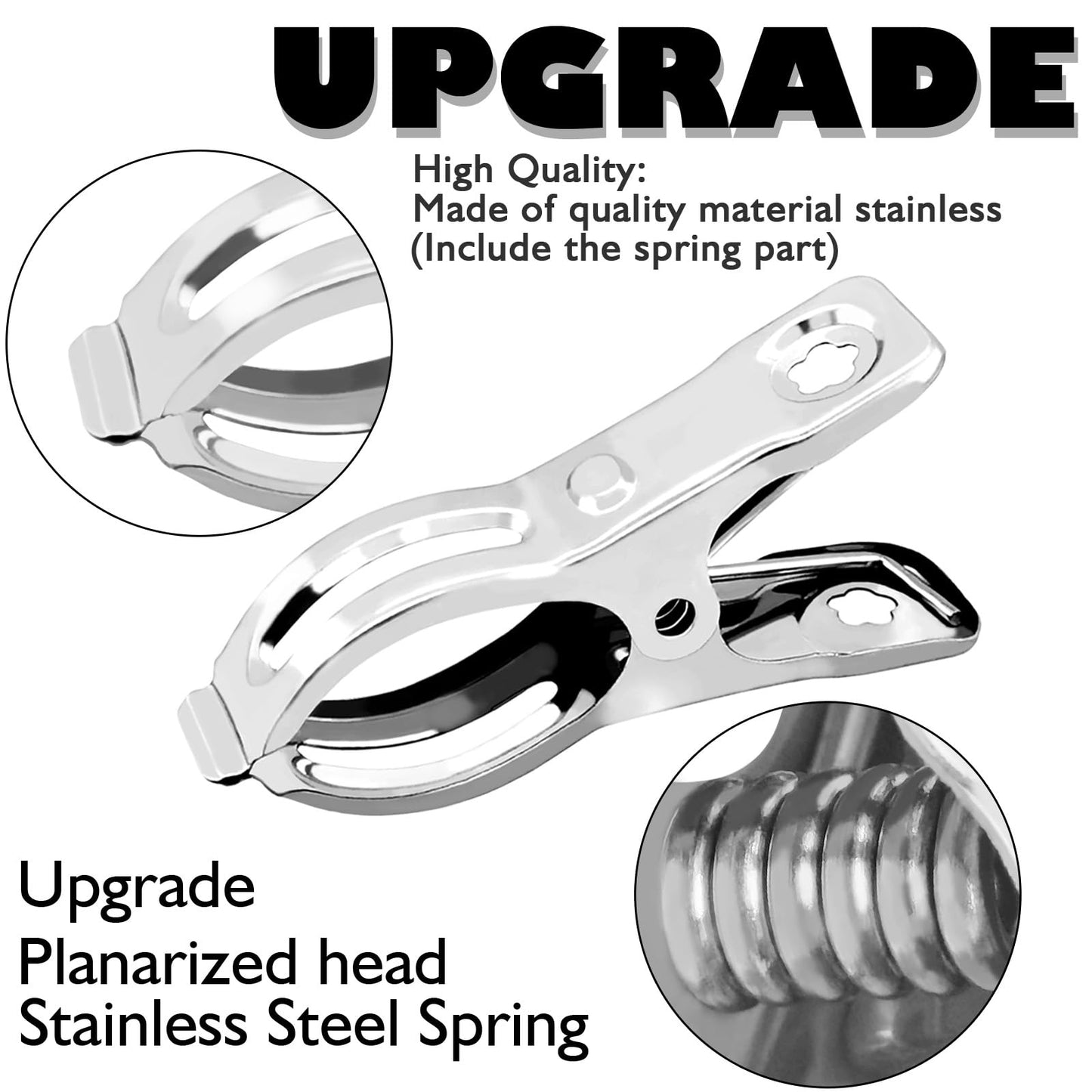 BESTEEL Upgraded 240 PCS Garden Clips, Greenhouse Clamps 100% Stainless Steel Heavy Duty Greenhuose Clips for Netting - Strong Grip to Hold Down Shade Cloth or Plant Cover on Garden Greenhouse Hoops