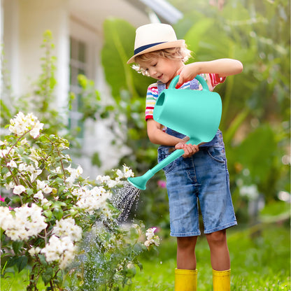 ZXJ Grip Plant Watering Cans for Indoor and Outdoor Home Garden Plants - with Long Spout - SkyBlue - 1/2 Gallon