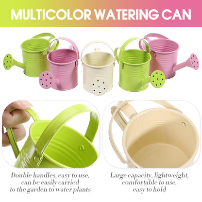 NOLITOY 5pcs Small Watering Can for Garden and Home Plants, Portable Sprinkling Kettle Watering Pot, 5.90 X 2.95 Inches, Random Color