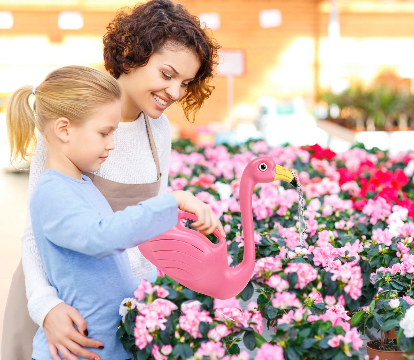 Galashield Plant Watering Can Indoor Outdoor Pink Flamingo 0.4 Gallons