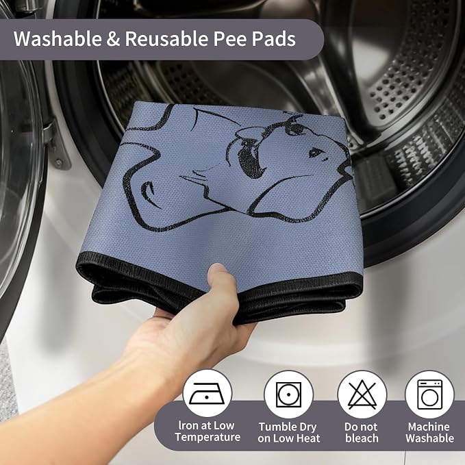 2 Pack Washable Pee Pads for Dogs 36"x45", Reusable Training Puppypads Absorbency Non-Slip & Leak-Proof for Pet Whelping Box Playpen Crate Sofa Bed Floors (Gray)