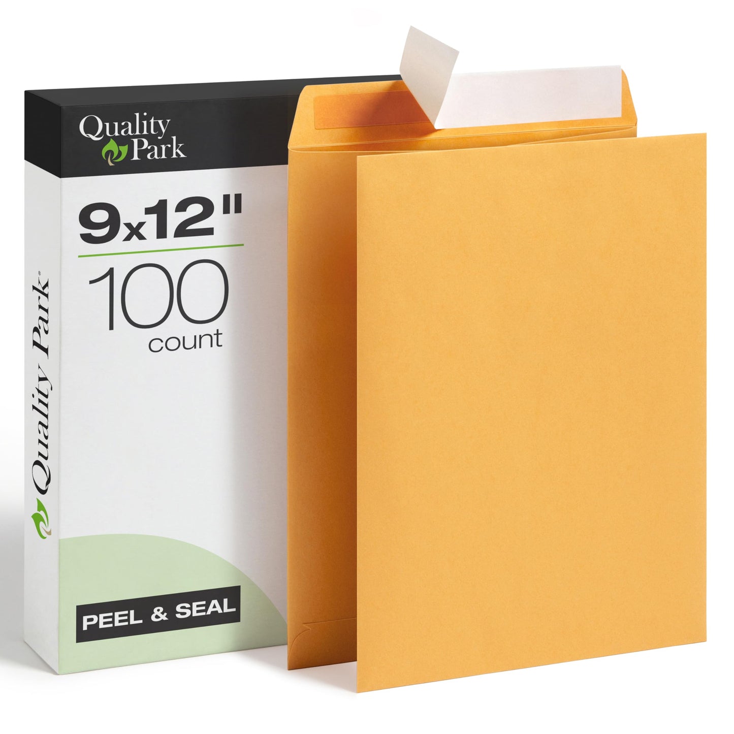 Quality Park 9 x 12 Catalog Envelopes, 100 Pack, Document Envelopes with Self Seal Closure, Heavyweight 28 lb Paper, Self Sealing Envelope for Mailing, Filing and Organizing, Brown Kraft