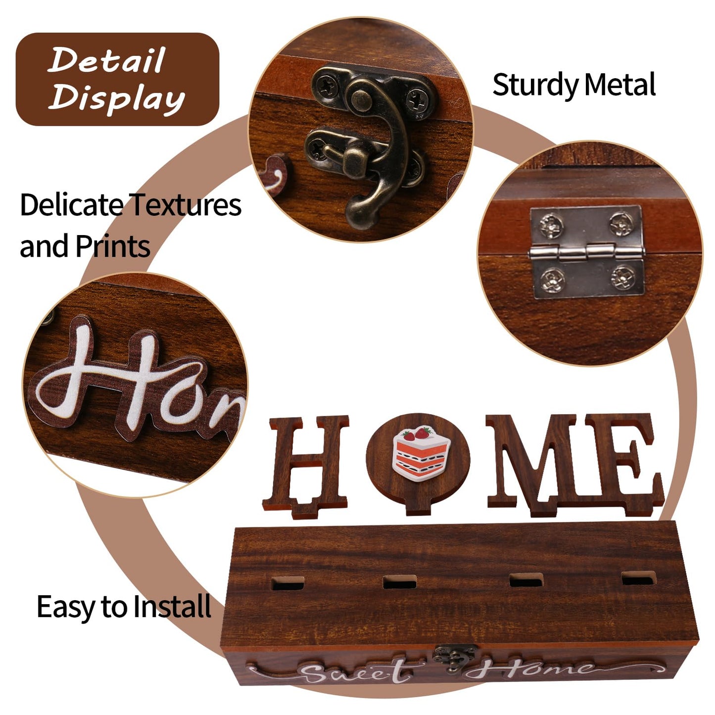 JIALEIXI Interchangeable Home Sweet Home Sign, Wooden Seasonal Tabletop Plaque Decorations, for All Seasonal Desktop House Living Room Indoor Decor.