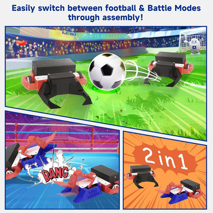2-in-1 Football & Battle Robot Car Kit, ESP32 APP-Remote Control Battlebolt Car Fighting Robot Toy for Kids Wireless Gameplay Robotics STEM Science Kit Birthday Gift for Boys Girls Age 8+ (One Car)