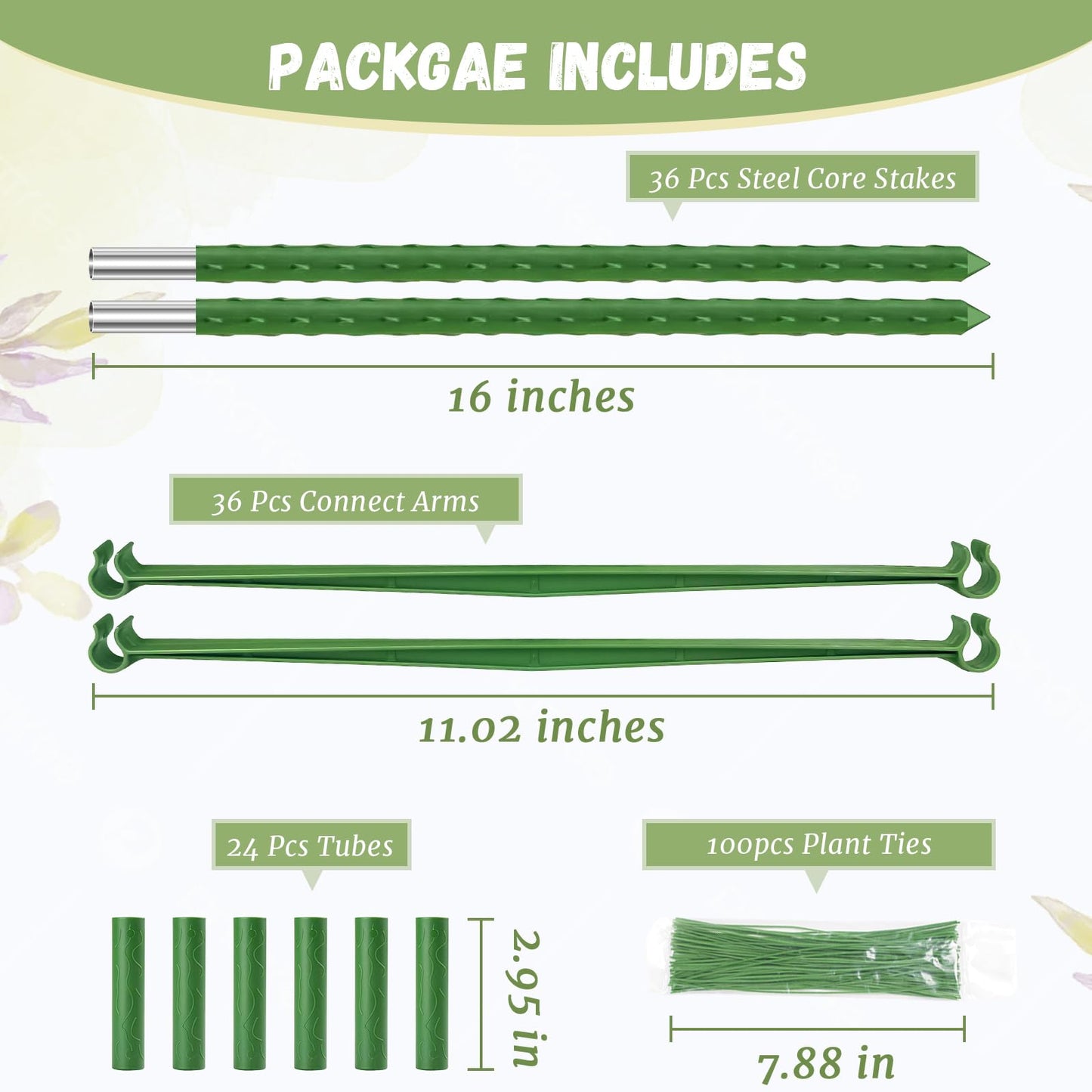 Legigo 4ft 4-Pack Tomato Cage for Garden Plant Support- Up to 48inch Garden Stakes Tomato Cage, Tomato Trellis for Potted Plants, Tomato Cages Plant Stakes for Climbing Vegetables Plants Flowers