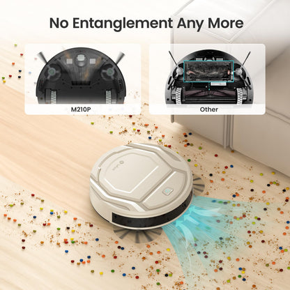 Lefant M210 Pro Robot Vacuum, Slim Quiet, 3 Adjustable Suction Levels, 6 Modes, Robot Vacuum Cleaner for Pet Hair, Hard Floors & Low Carpets, Self-Charging, WiFi/App/Alexa Control, Gray