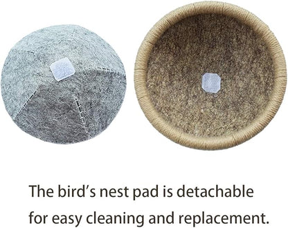 Bird Nest Canary Finch Parrot Nest with Felt（4.5 inches）