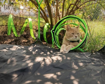Small Animal Playpen Guinea Pig Hedgehog Cage Rabbit Cage with Fun Surround Tunnel Breathable & Transparent Pop Open Exercise Yard Fence with Top Cover Anti Escape