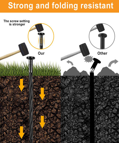 Meboyz 50-Pack 8-Inch Plastic Landscape Stakes,Spiral Edging Spikes Landscape Anchoring Spikes for Paver Edging, Weed Barrier, Artificial Turf & More Weed Barrier, Artificial Turf & More.