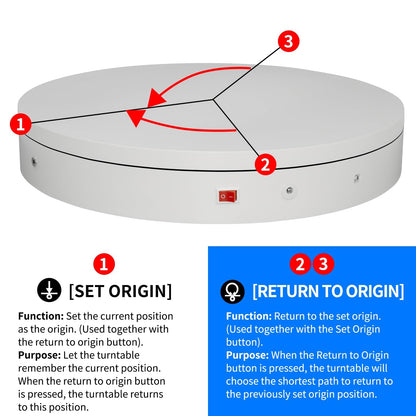 Programmable Motorized Electric Turntable Rotating Display Stand Rotating Platform Spinning Platform Secondary Development Motorized Electric Lazy Susan for 3D Scaner or Display with USB/Bluetooth