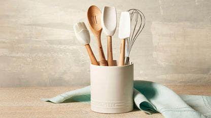 Le Creuset Stoneware Signature Straight Wall Utensil Crock, 1 qt., Cerise
