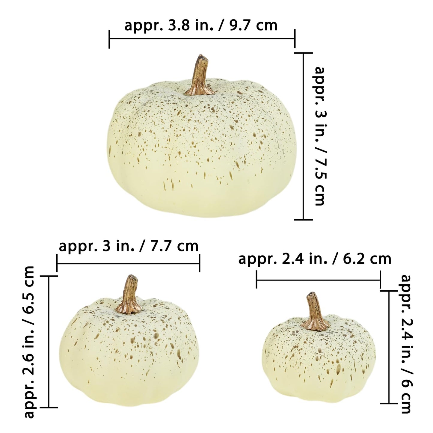 Winlyn 12 Pcs Assorted Harvest Cream Artificial Pumpkins Fall Decorative Pumpkins Small Faux Foam Pumpkins for Farmhouse Wedding Halloween Thanksgiving Baby Shower Table Centerpiece Mantel Décor