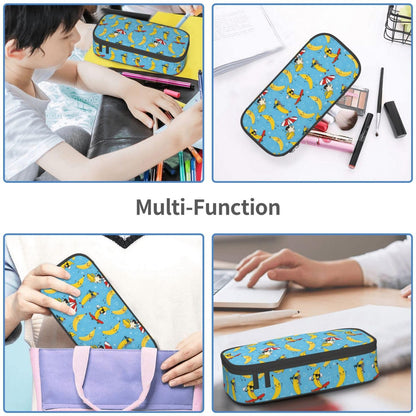 Geoocii Fun Banana Large Capacity Pencil Case Organizer Pencil Pouch Stationery With Zipper School Supplies Pencil Bag For Girls Boys Teens Adult Office