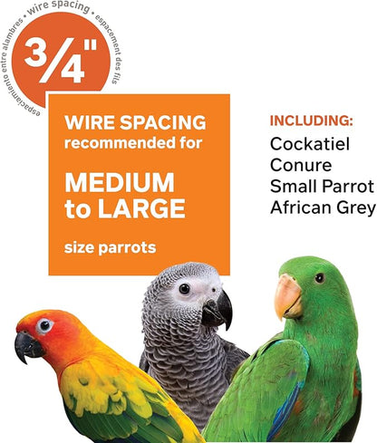 Prevue Pet Products Wrought Iron Select Bird Cage Pewter Hammertone 3154W