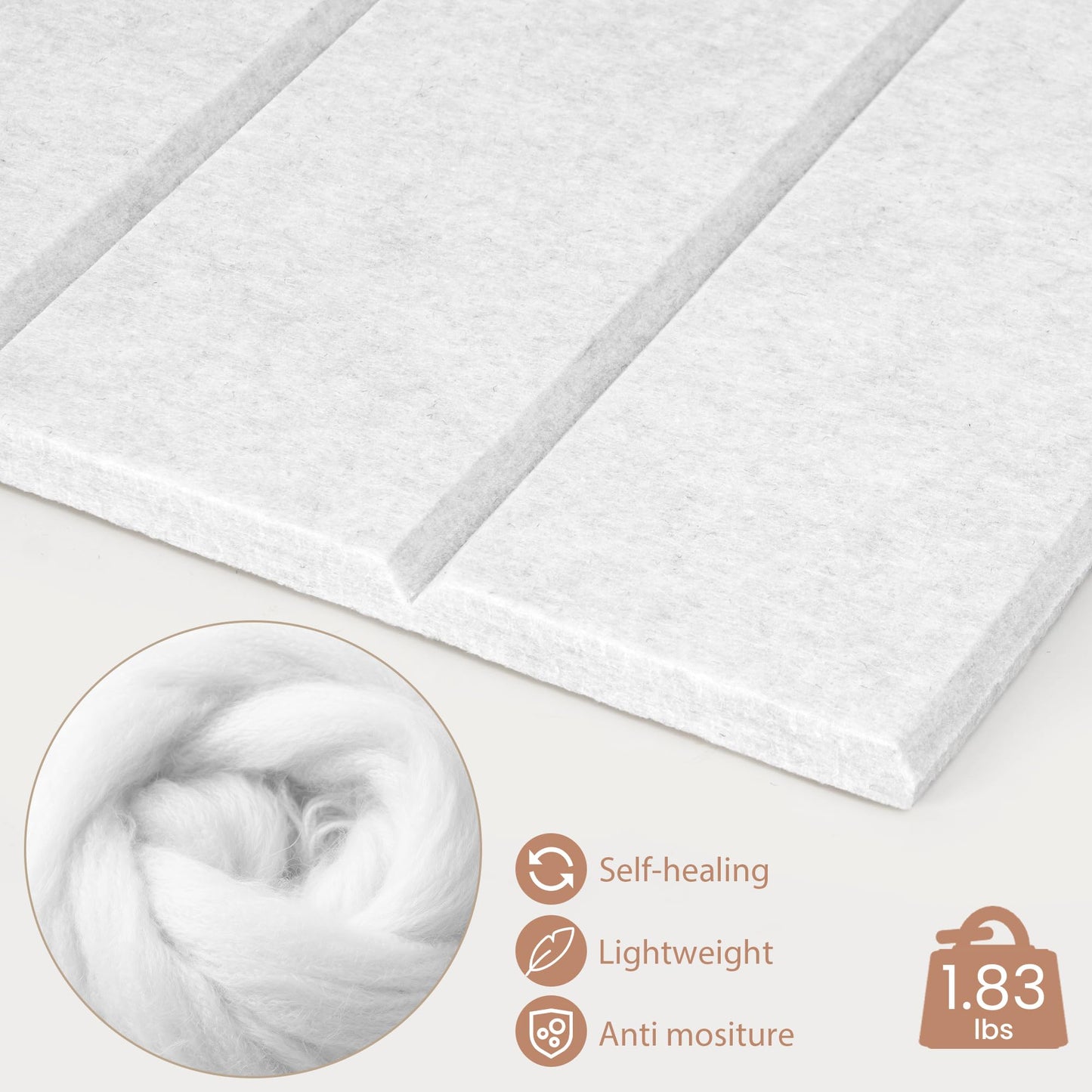 Lightomorrow Bulletin Board, 24 x 18 inches Felt Board Decorative Pin Board, 4' x 3' Cork Board Alternative for Wall, Foldable Photo Board with 20 Pushpins - White Stripes