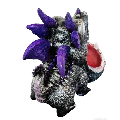 MOYI Candy Bowl Christmas Decoration Dinosaur Candy Dish, Home Decor Key Bowl for Entryway Table Office Desk, Unique Statue Fun Key Bowls Sculpture Art Decor Container Storage Box for Living Room