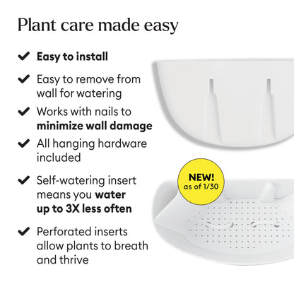 Make Good Virgo Wall Planters (Wide, Set of 6) - Easy to Water and Install - Lightweight - Design Your Own Vertical Garden - Melamine Plastic