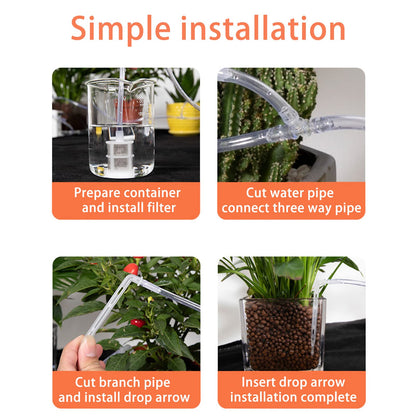 Phefop Automatic Houseplant Watering System, ABS Material, Smart Drip Irrigation Kit, 10 Potted Plants, Remote Control for Indoor Outdoor Use