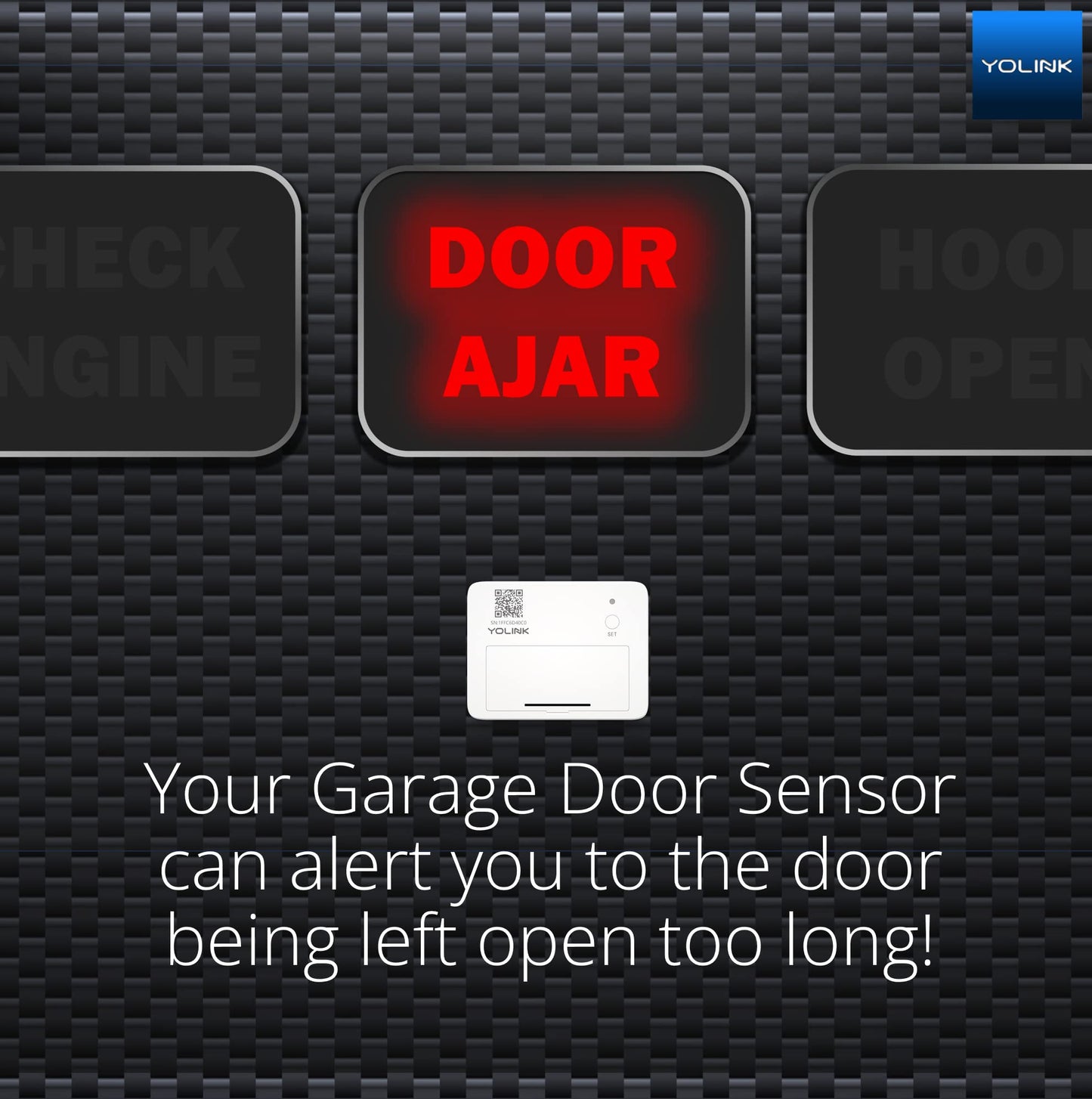YoLink Smart Garage Door Sensor, Garage Door Position Sensor with Door Left-Open Reminders, Alexa, Google, IFTTT, Home Assistant (Hub Required)