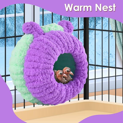 KATUMO Conure Nest, Bird Breeding Nest Cockatiel Snuggle Bed for Budgie, Parakeet, Cockatiel, Conure, Lovebird, Canary, Finch, Hamster, Small Pets