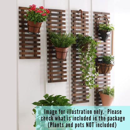 ShopLaLa Wall Planter – 3 Pack Wooden Hanging Planter for Indoor Plants, Air Plant Succulent Holder, Live Vertical Garden Large Wall Mounted Plant Stand Decor for Christmas 15.7 + 23.6 + 35.4 Inch