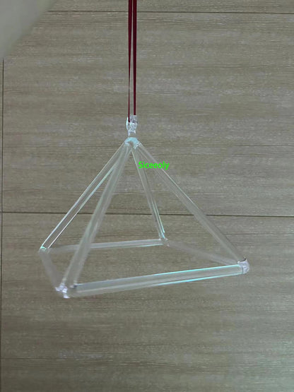 Siceeoly 5 Inch Clear Quartz Crystal Singing Pyramid Healing Musical Instrument For Sound Healing Meditation With Crystal Singing Bowl Striker