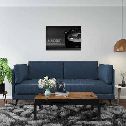 Motivational Canvas Wall Art Lamborghini Posters Prints Entrepreneur Bundle Set 1 Pieces Mindset Is Everything Canvas Wall Art Decorations for Office Bedroom (12" W x 18" H)